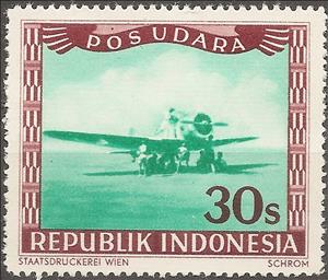 Stamp, Start Clear airplane, Indonesia,  