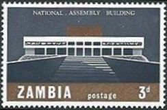 Stamp, National Assembly Building, Zambia,  