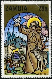 Stamp, Franz of Assisi, Zambia,  , Christmas, Saints
