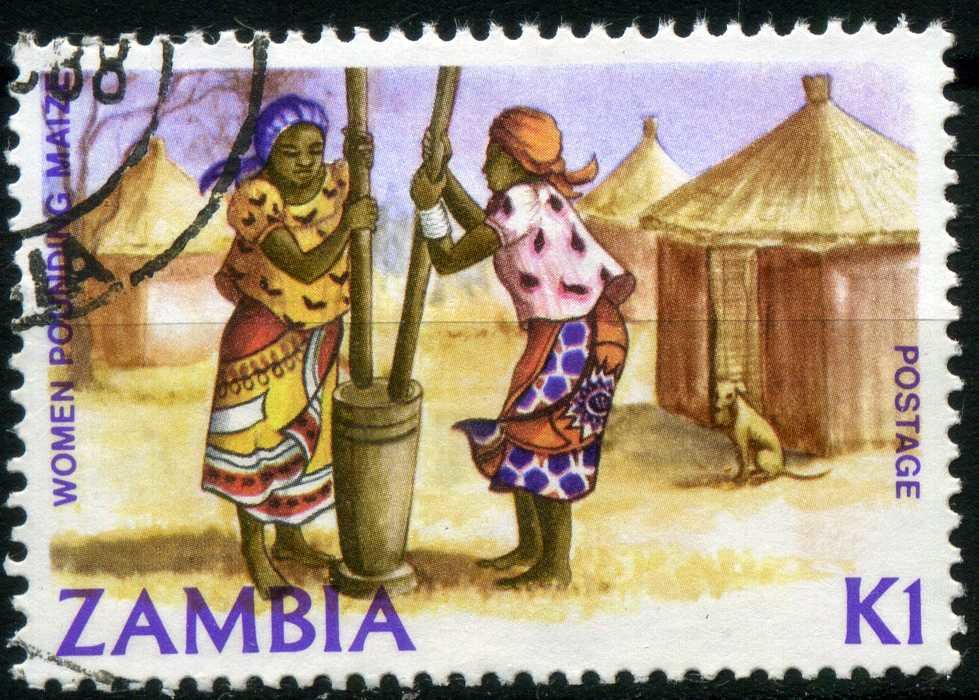 Women pounding maize