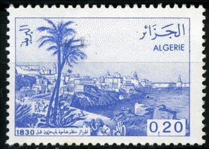 Stamp, Bab Azzoun, Algeria,  , Landscapes, Palm-trees, Townscapes / City Views