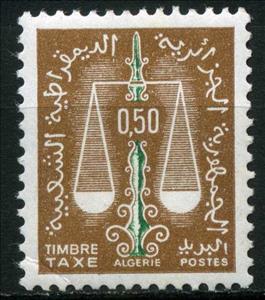 Stamp, Scale, Algeria,  , Scales (balance)
