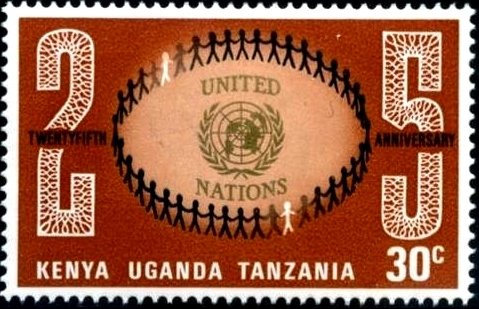 UN Emblem and people