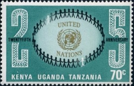 UN Emblem and people