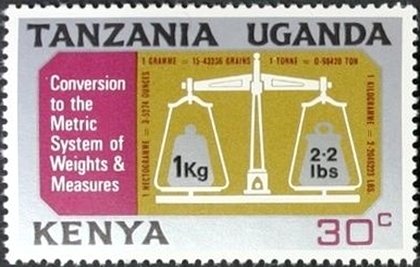 Stamp, 2.2 Lbs = 1 Kg, East African Community,  