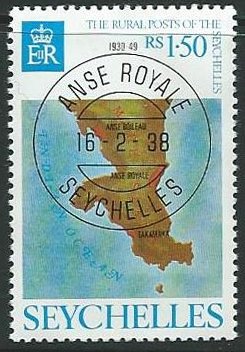 Stamp, Southern part of Mahe, Seychelles,  , Maps, Islands