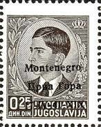 Yugoslavia Stamp Overprint "Montenegro..."