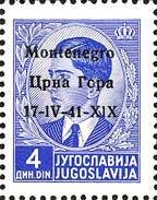 Yugoslavia Stamp Overprint "Montenegro..."