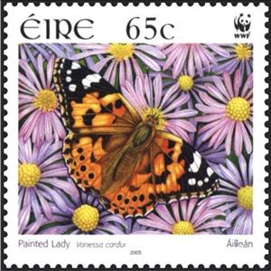Stamp, Painted Lady (Vanessa cardui), Ireland,  , Insects, Butterflies, Animals (Fauna)