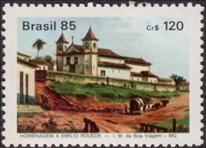 Stamp, Tribute Emilio Rouéde Painter, Brazil,  , Painters, Art