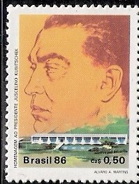 Stamp, Tribute Juscelino Kubitschek, Brazil,  