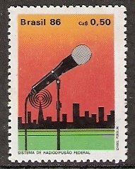 Stamp, Federal Radio, Brazil,  