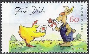Stamp, For You (The Easter Present), Germany, Federal Republic,  , Drawings, Easter