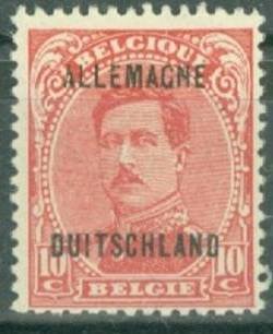 Surcharge "Allemagne Duitschland" on King Albert I