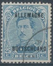 Surcharge "Allemagne Duitschland" on King Albert I