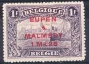 Stamp, Surcharge "Eupen & Malmédy" on Antwerp, Belgium,  