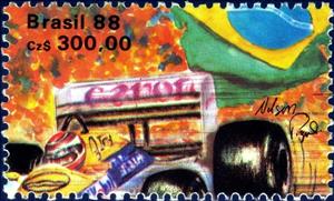 Stamp, Fórmula 1 Champion - Nelson Piquet, Brazil,  , Sport, Cars, Carsports, Formula One