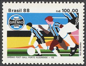 Stamp, Brazilian Clubs - Grêmio, Brazil,  , Football (Soccer)