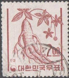 Stamp, Ginseng, Korea, South,  , Plants (Flora)