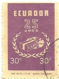 Stamp, CARE  Package, Ecuador,  