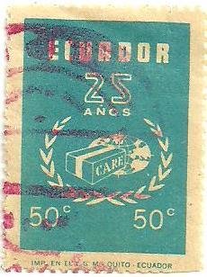 Stamp, CARE  Package, Ecuador,  