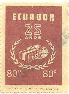 Stamp, CARE  Package, Ecuador,  