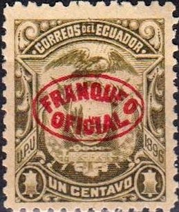 Definitive with red overprint