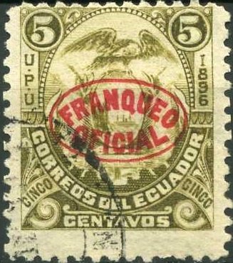 Definitive with red overprint
