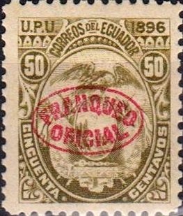 Definitive with red overprint