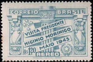 Stamp, Visit of Paraguay's president - Higino Moringo, Brazil,  