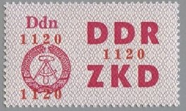 Stamp, Operation check list of ZKD for VVB, Germany, Democratic Republic,  