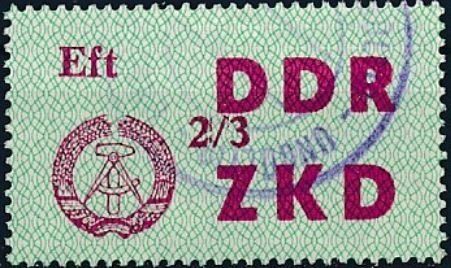 Stamp, Operation check list of ZKD for VVB, Germany, Democratic Republic,  