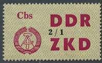 Stamp, Operation check list of ZKD for VVB, Germany, Democratic Republic,  