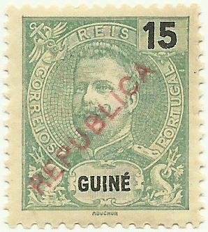 King Carlos I, with surcharge «República»