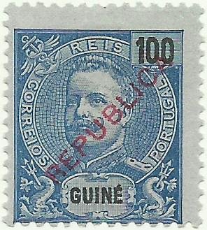Stamp, King Carlos I, with surcharge «República», Portuguese colonies and territories in Africa,  