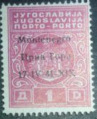 Yugoslavia Postage Due Overprint "Montenegro..."