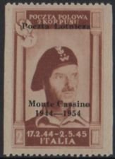 Polish Victory in Italy - Overprint "Monte Cassino ..."