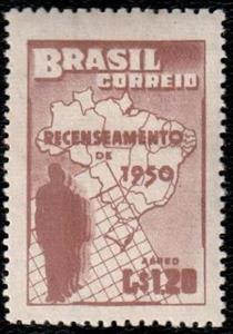 Stamp, Map, squares, Brazil,  