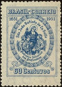 Stamp, Jean Baptiste de La Salle, Brazil,  