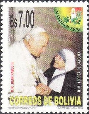 Pope Paul II. meet Mother Theresa