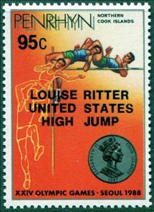 Stamp, Jumping, Penrhyn,  , Sport, Athletics, Olympic Games