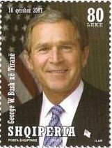 Stamp, George W. Bush, Albania,  , Politicians