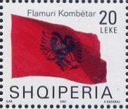 Stamp, National Flag, Albania,  , Flags