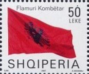 Stamp, National Flag, Albania,  , Flags