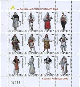 Mini Sheet, Sheet with No. 3160-71, Albania,  , Suits and Costumes