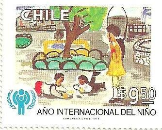 Stamp, Children Drawings, Chile,  