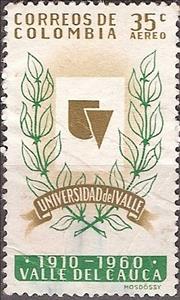 Stamp, University emblem, Colombia,  