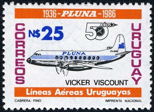 Vicker viscount airplane