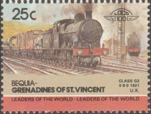 Stamp, Class G2 (1921), Saint Vincent and The Grenadines,  , Railways, Locomotives