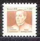 Stamp, Campaign agains Leprosy - Padre Santiago Uchoa, Brazil,  